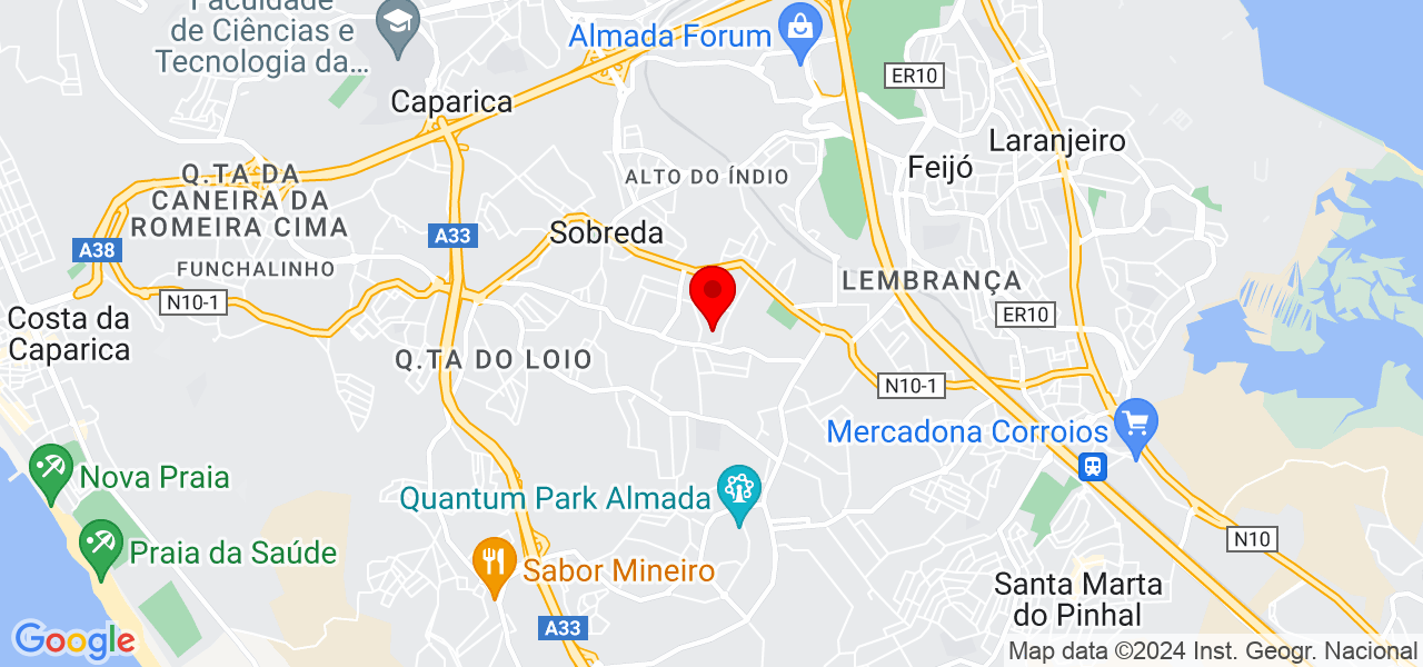 Isa - Setúbal - Almada - Mapa