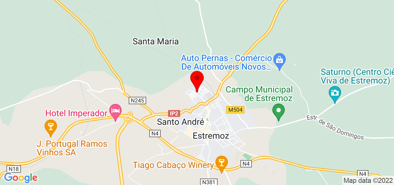 Pedro Manuel Ramalho Perdig&atilde;o - Évora - Estremoz - Mapa