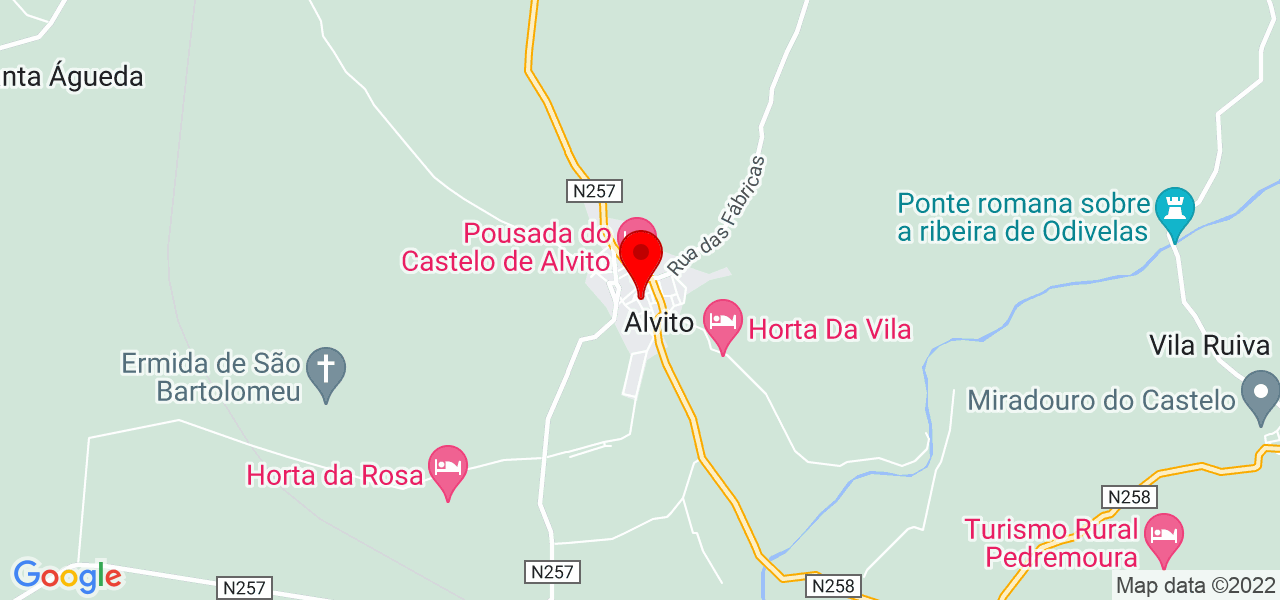 Teny Santos - Beja - Alvito - Mapa