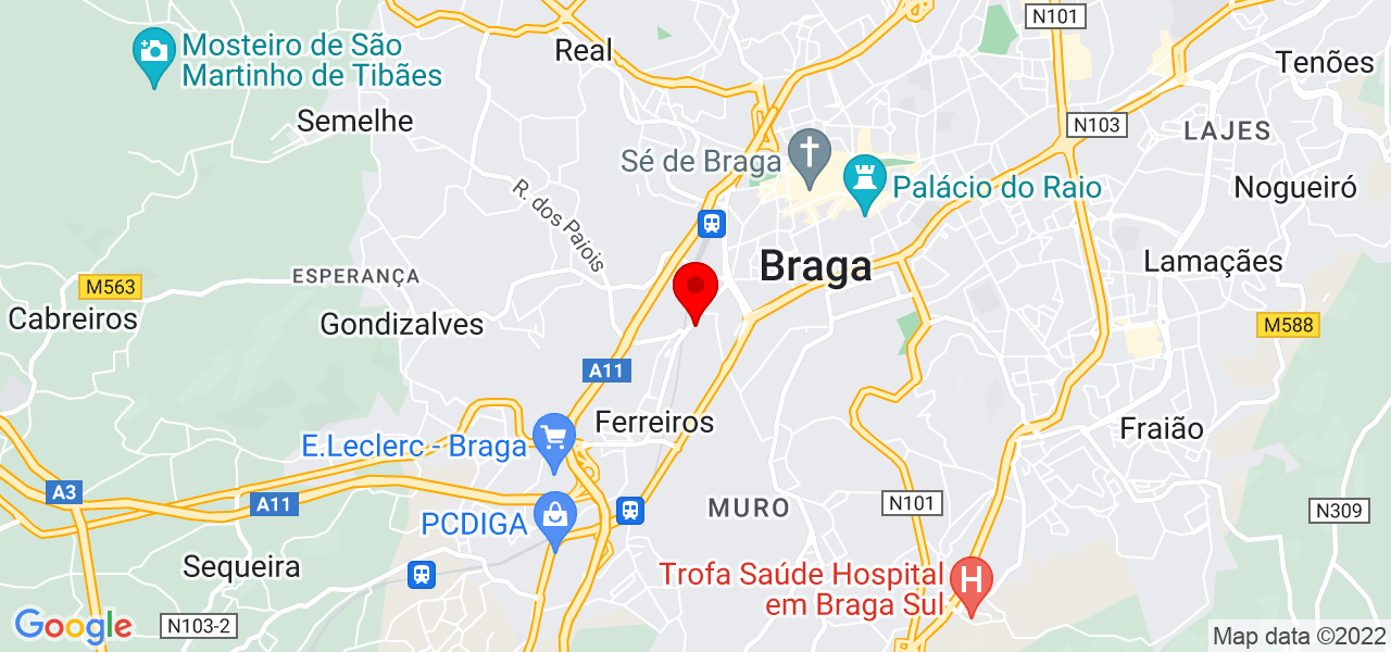 B&aacute;rbara Martins - Braga - Braga - Mapa