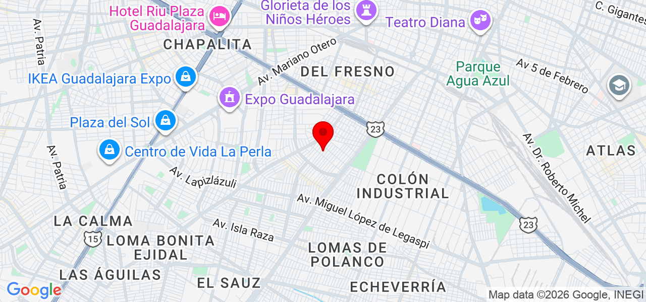 JBfumigaciones - Jalisco - Guadalajara - Mapa