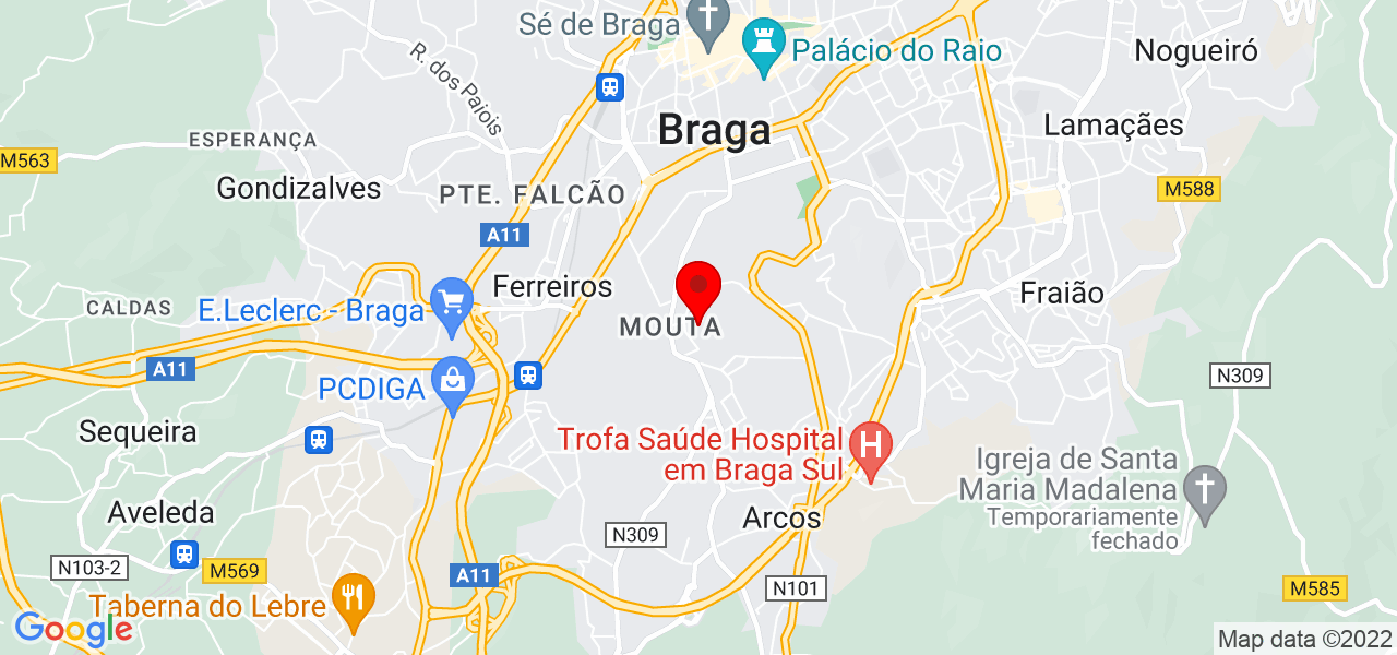 Deolinda Goreti Rocha Carvalho - Braga - Braga - Mapa