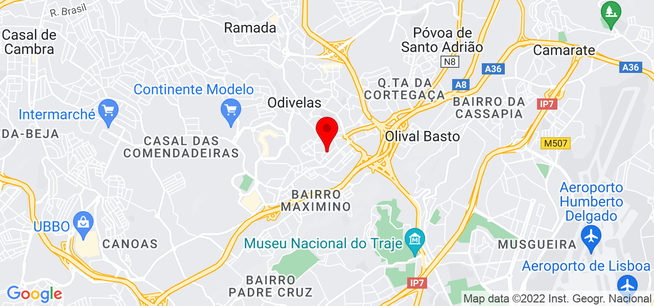 Odicaixilho - Lisboa - Odivelas - Mapa