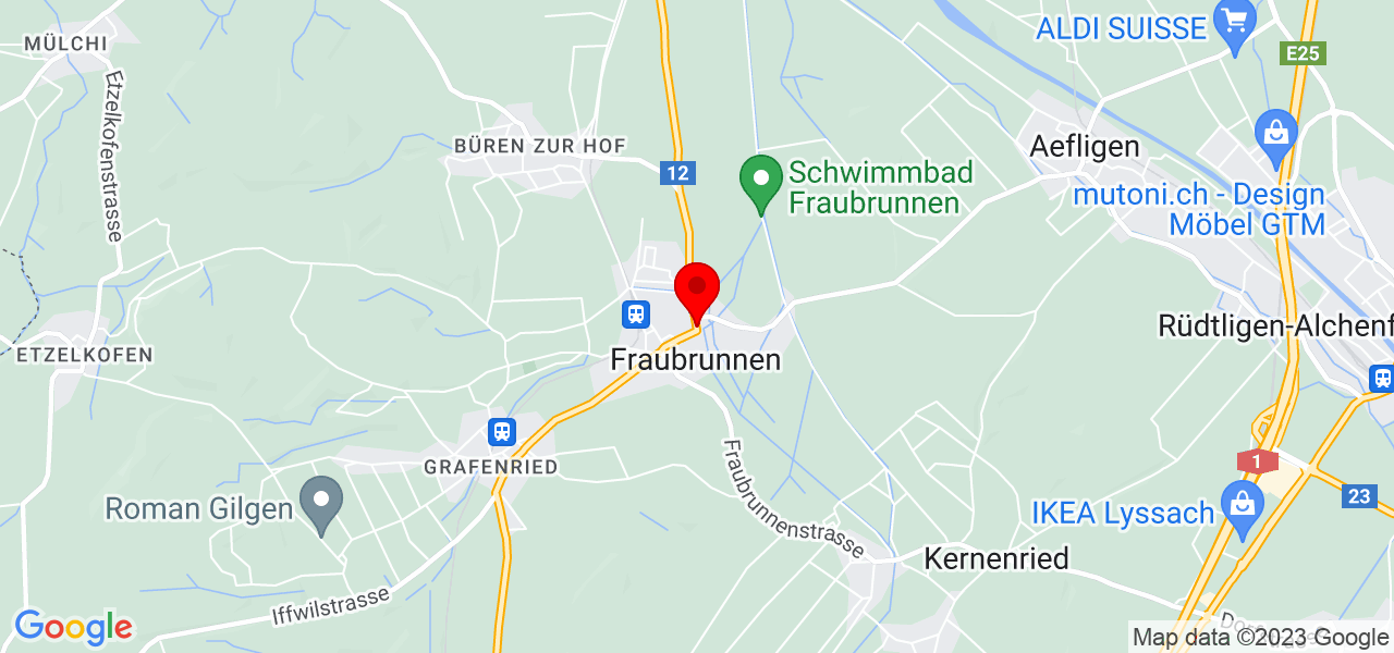 JWB Sprachunterricht - Bern - Fraubrunnen - Karte