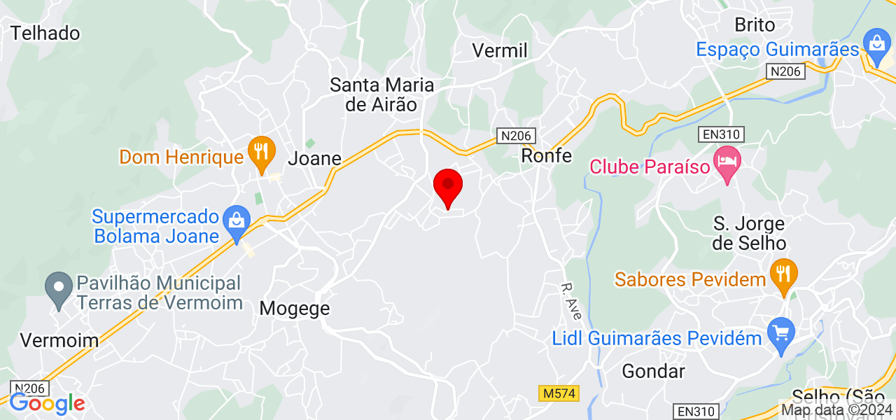 Ana Ribeiro - Braga - Guimarães - Mapa