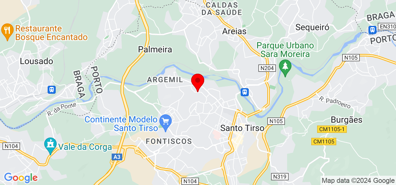 Patricia Fernandes - Porto - Santo Tirso - Map