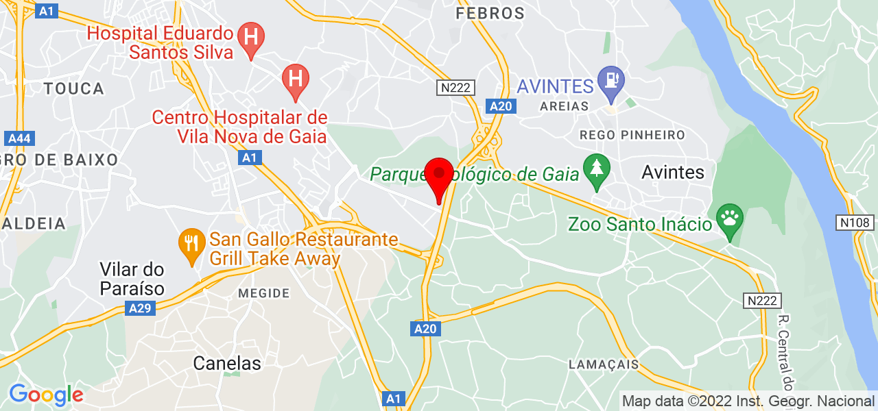 Andreia - Porto - Vila Nova de Gaia - Mapa