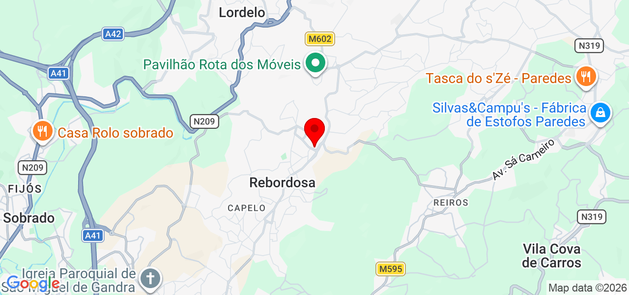 Daniel Santana - Porto - Paredes - Mapa