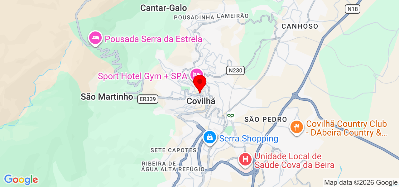 Educaciências.com - Castelo Branco - Covilhã - Mapa