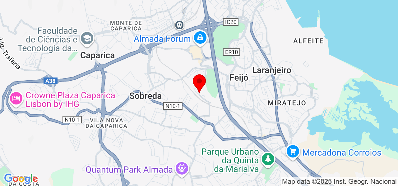 Veridiana mota - Setúbal - Almada - Map