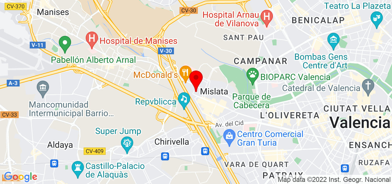 Servicio de limpieza - Comunidad Valenciana - Mislata - Mapa