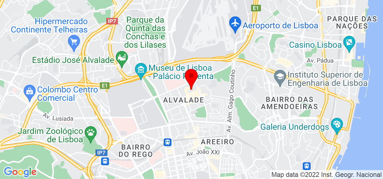Espa&ccedil;o de Eventos Alvalade - Lisboa - Lisboa - Mapa