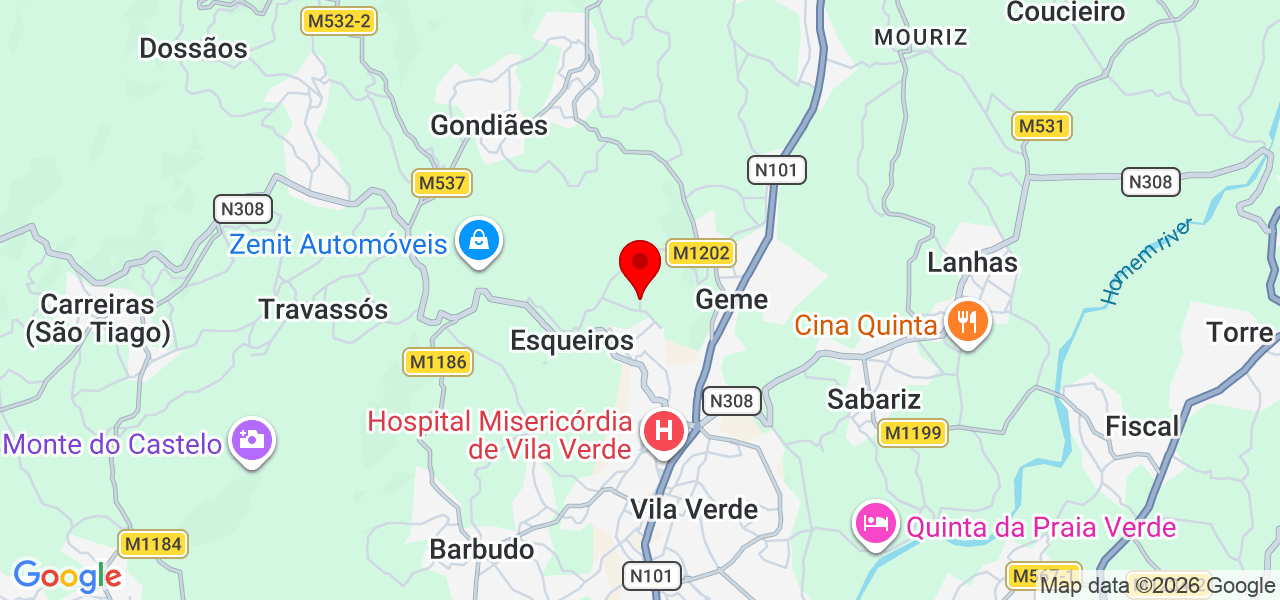 Reflexagitado - Braga - Vila Verde - Karte