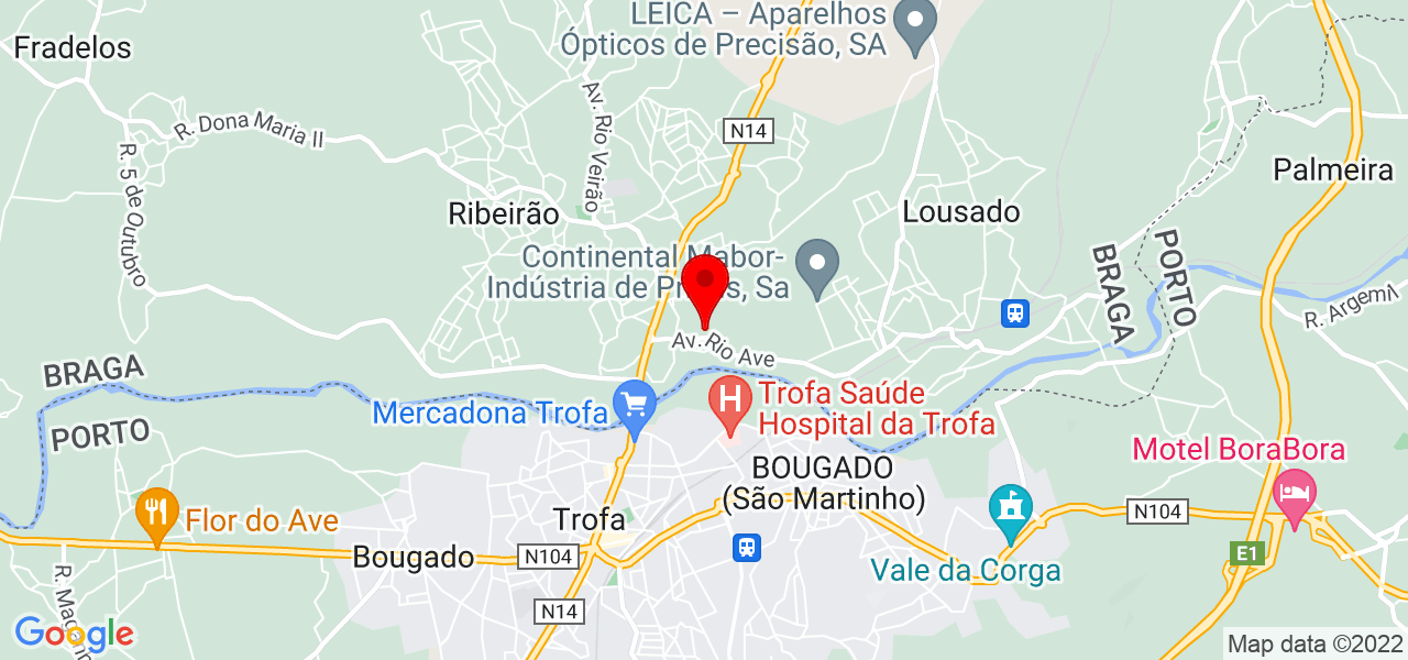 Francisca Menezes - Braga - Vila Nova de Famalicão - Mapa