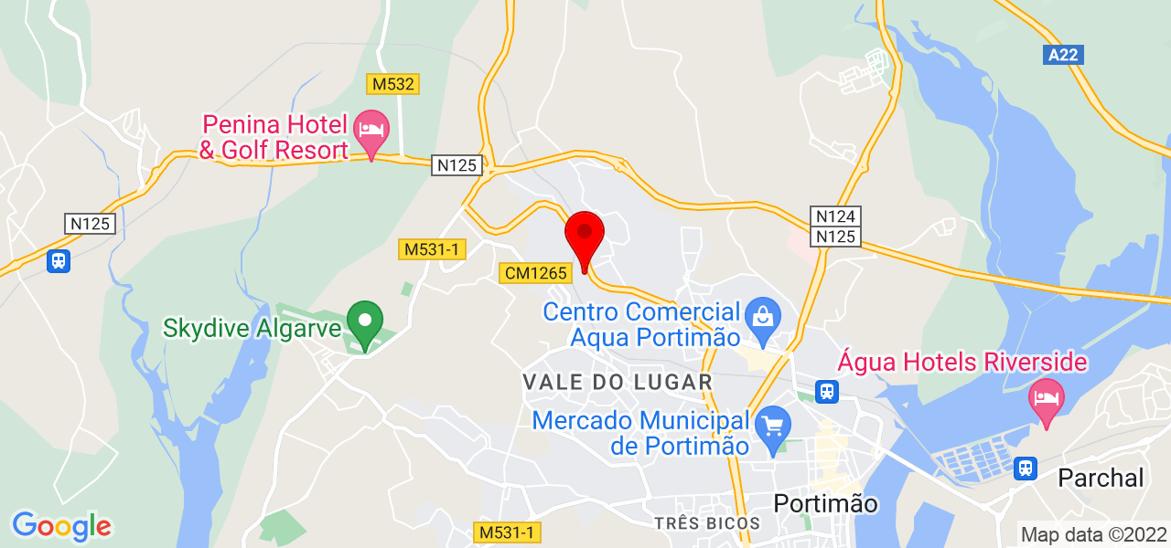 Maria Moniz - Faro - Portimão - Mapa