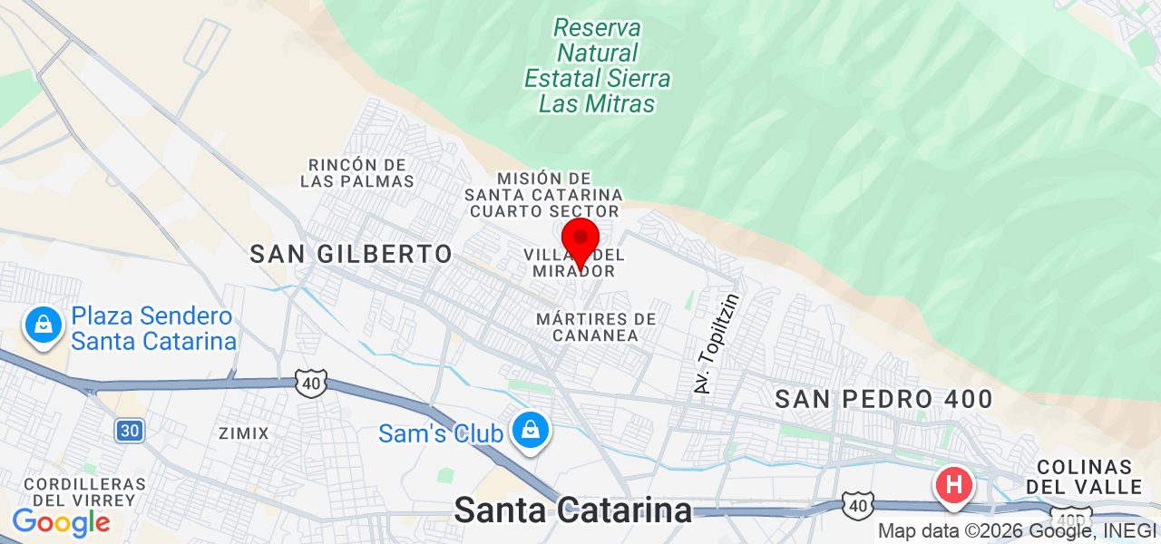 Carlos Alberto Rangel Hernández - Nuevo León - Santa Catarina - Map