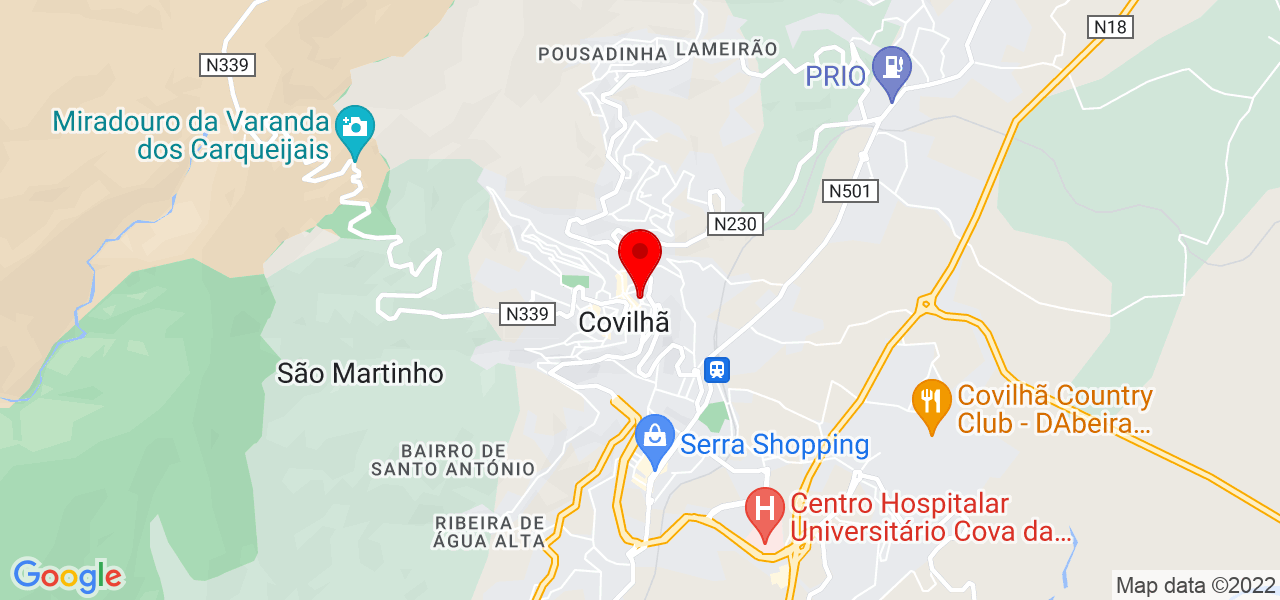Maria Eduarda - Castelo Branco - Covilhã - Mapa