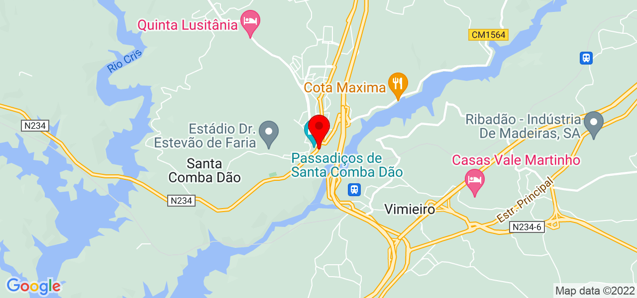 S&iacute;lvia Santos - Viseu - Santa Comba Dão - Mapa