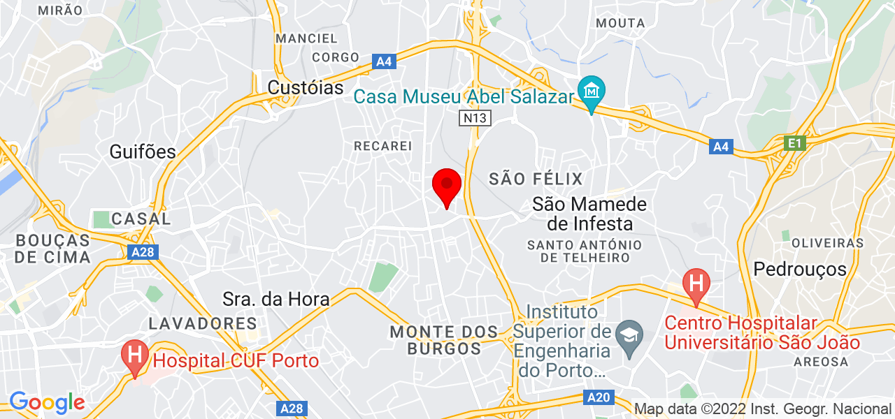 Liliana Alexandra Vieira - Porto - Matosinhos - Mapa