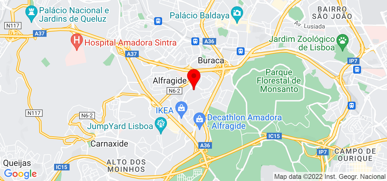 Andr&eacute; Ribeiro - Lisboa - Amadora - Mapa