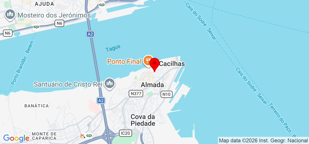Bidur kafle - Setúbal - Almada - Mapa