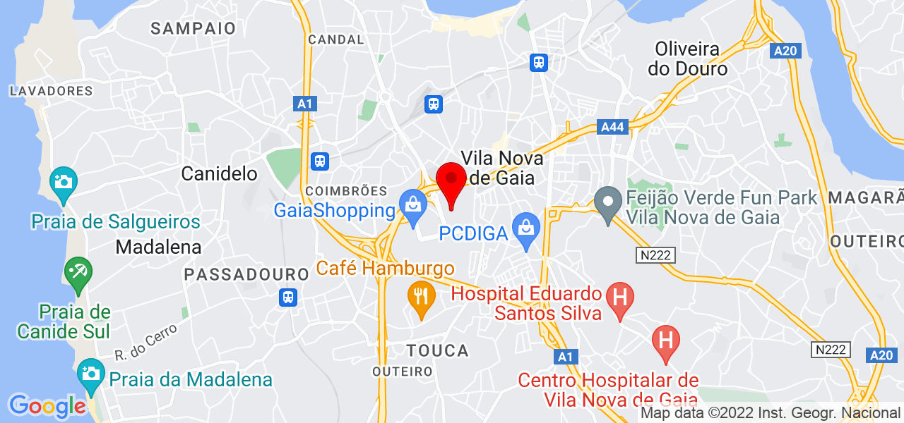 Lu&iacute;s Rodrigues - Porto - Vila Nova de Gaia - Mapa