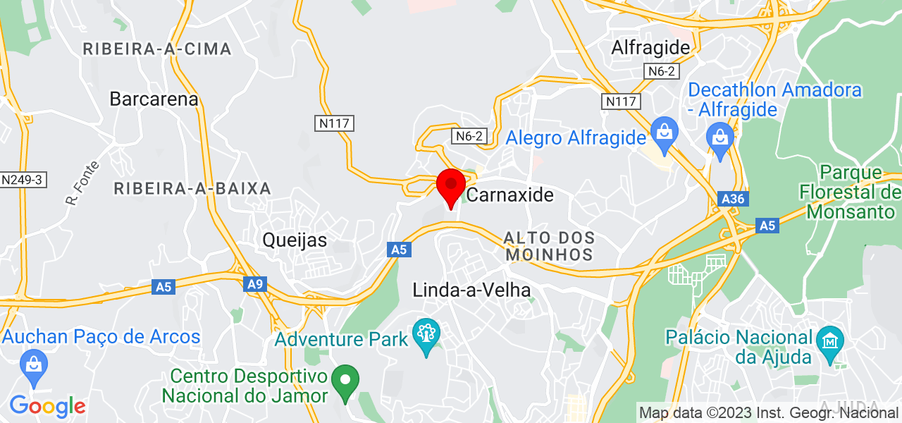 Desvio Padr&atilde;o - Centro de Explica&ccedil;&otilde;es - Lisboa - Oeiras - Mapa