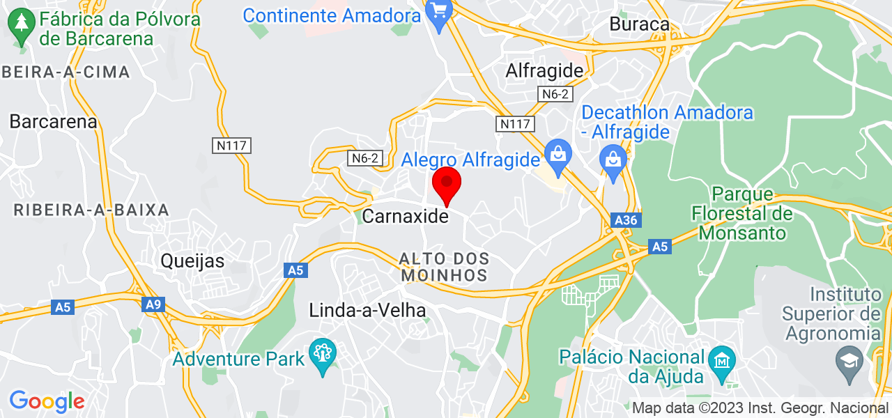 Rita Peixoto - Yoga - Lisboa - Oeiras - Mapa