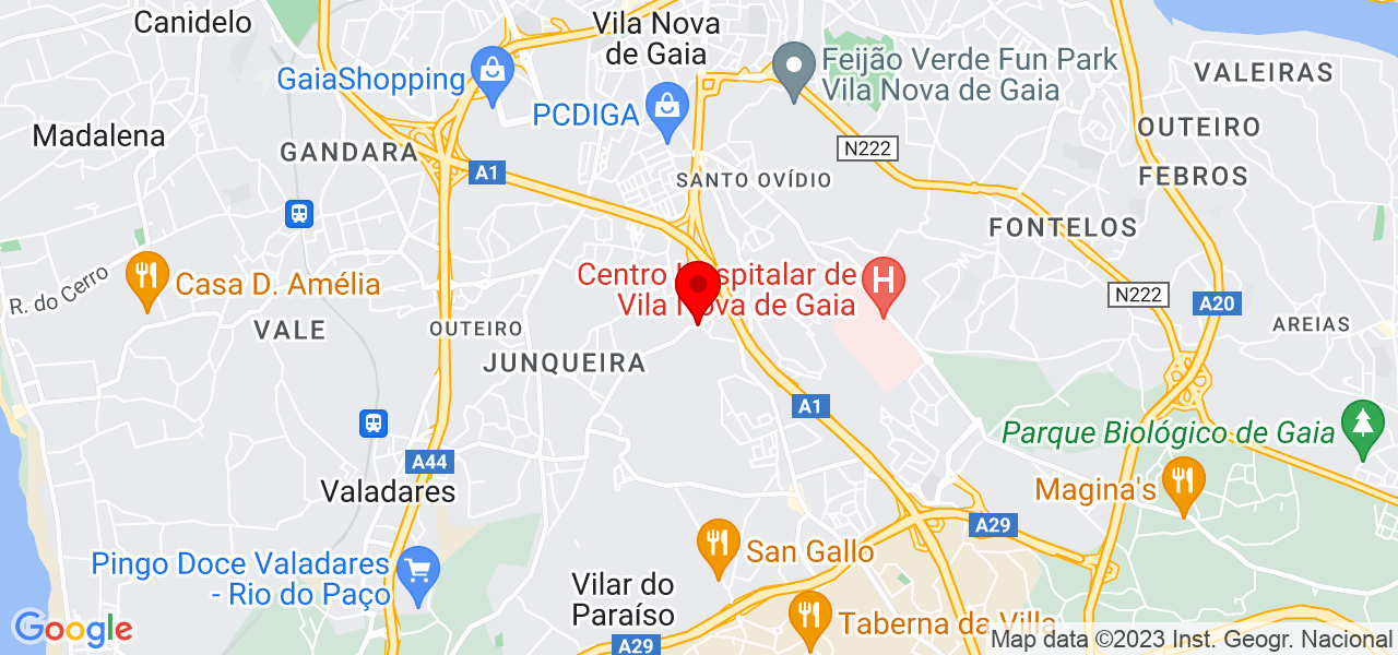 M&oacute;nica Maharia - Porto - Vila Nova de Gaia - Mapa