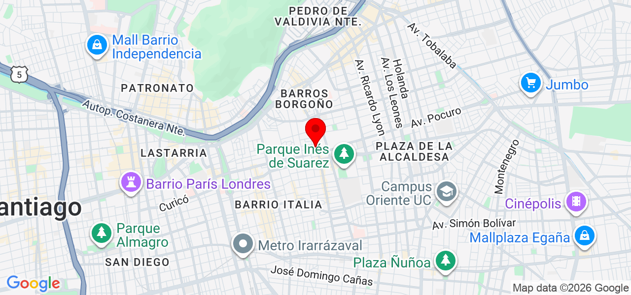Jorge Lizarraga - Región Metropolitana de Santiago - Santiago - Mapa