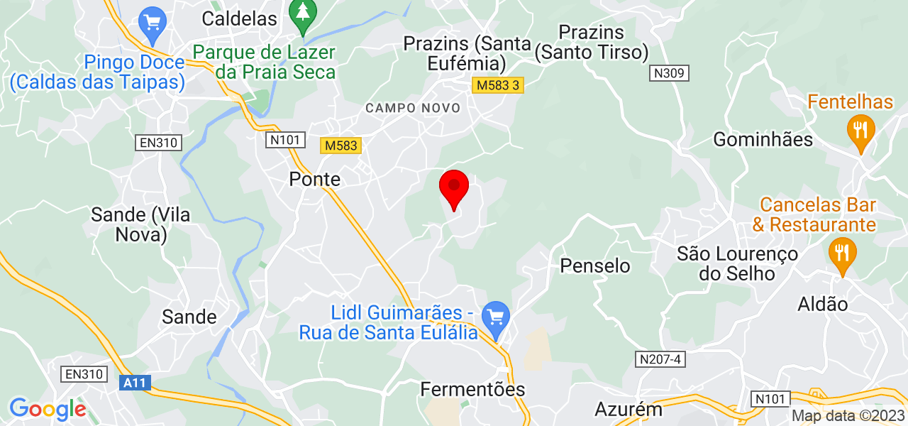 Dany Be&ccedil;a - Braga - Guimarães - Mapa