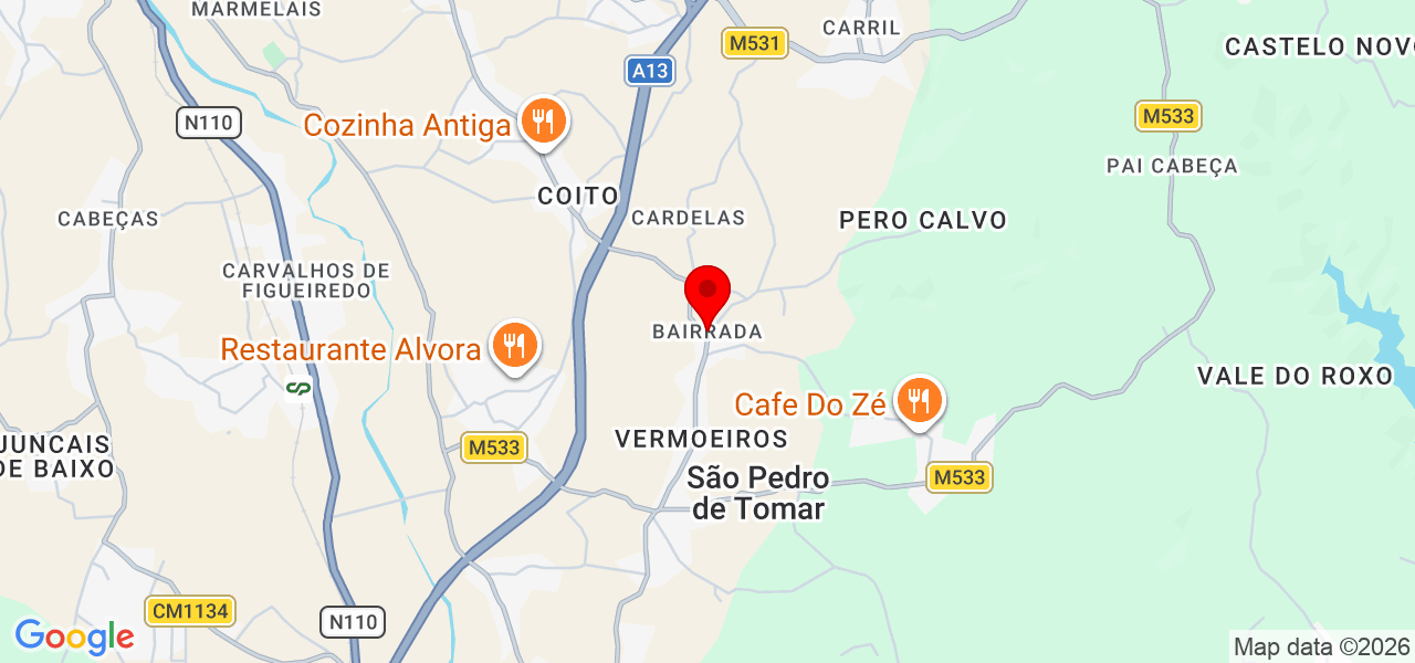 Alberto Carlos - Santarém - Tomar - Mapa