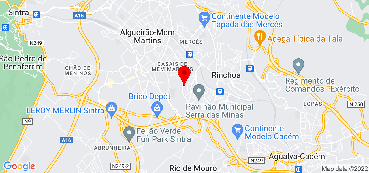 Graciette Lu&iacute;s - Lisboa - Sintra - Mapa