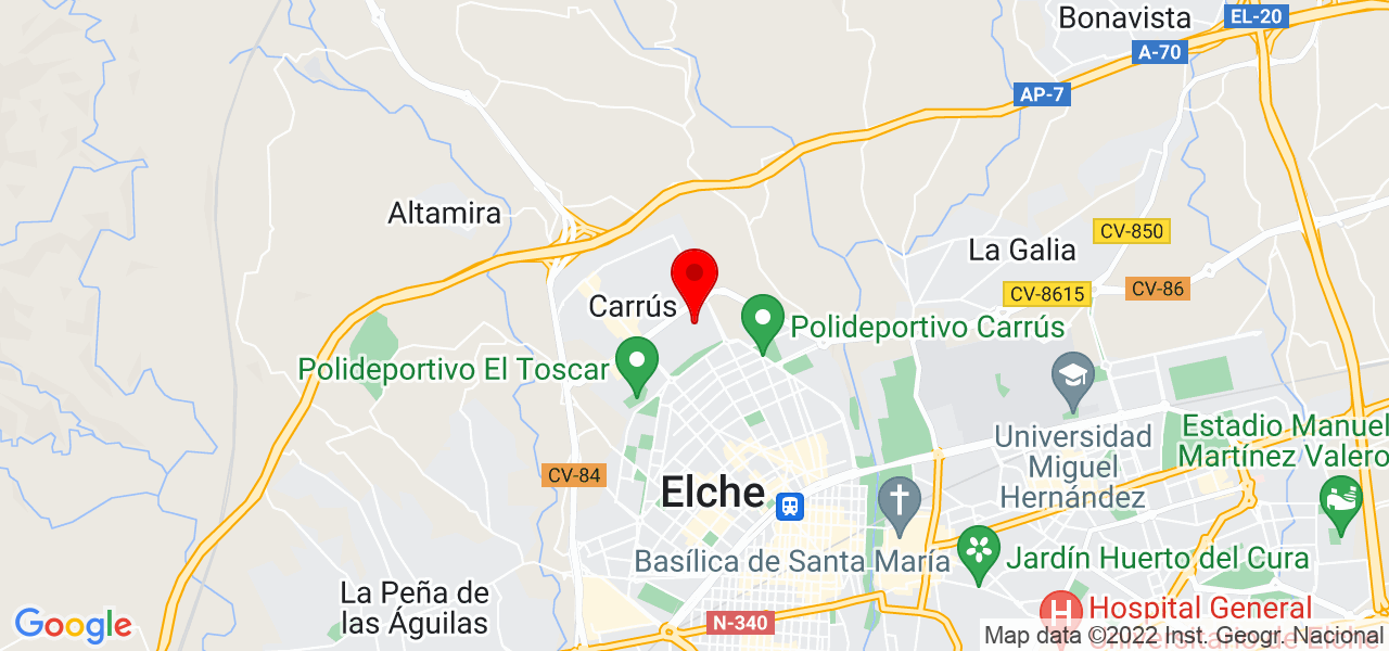 João Rafael - Comunidad Valenciana - Elche/Elx - Mapa