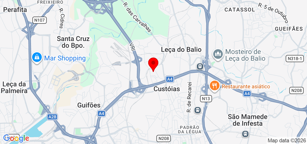 Intensional - Instalações Elétricas e Manutenção - Porto - Matosinhos - Mapa