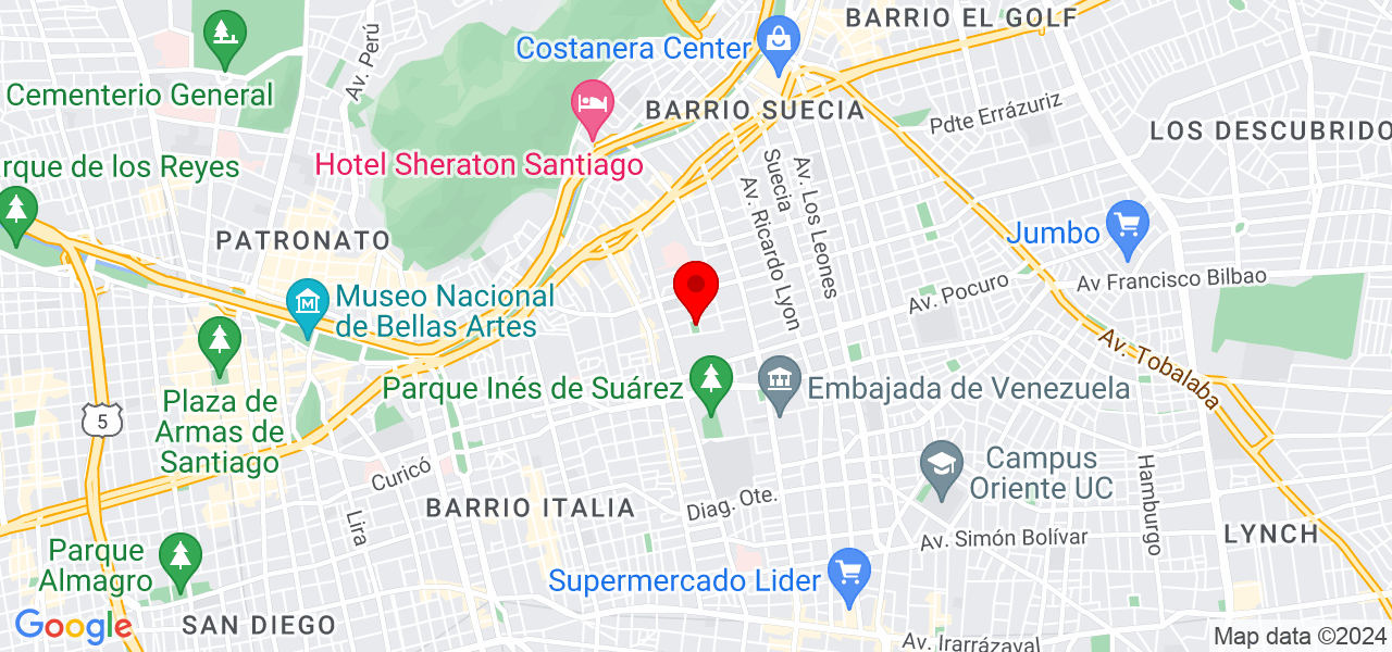 Mauricio mu&ntilde;oz - Región Metropolitana de Santiago - Santiago - Mapa