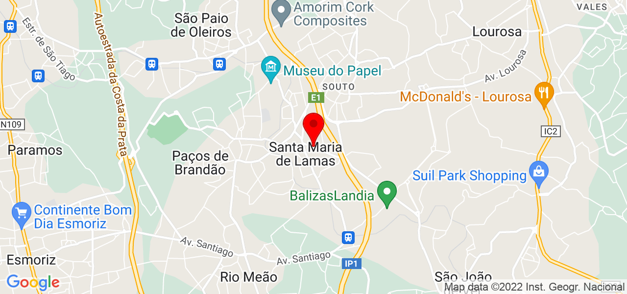 Filipah Silva - Aveiro - Santa Maria da Feira - Mapa