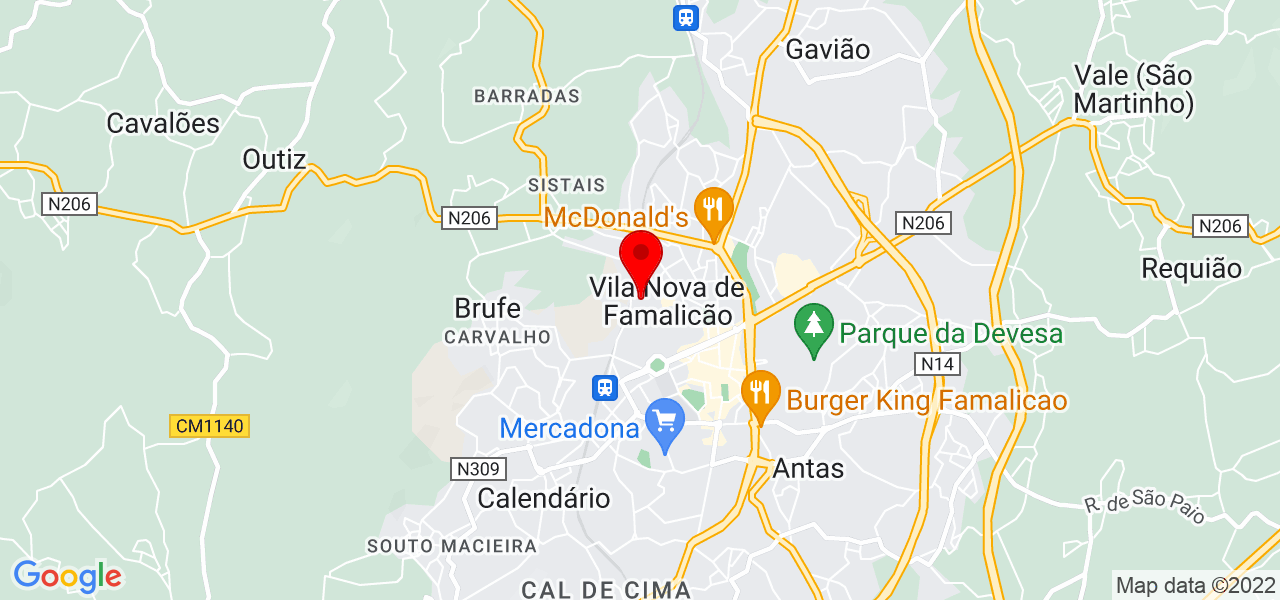 Nuno Pereira - Braga - Vila Nova de Famalicão - Karte