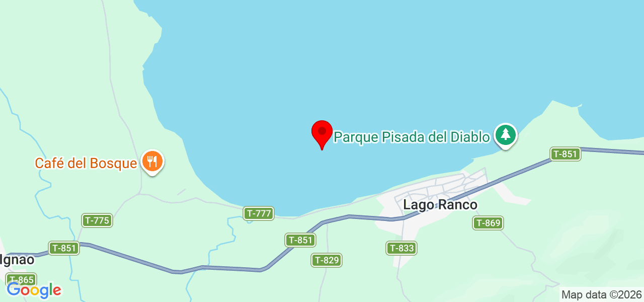 Pavetop, Servicios de Topografía y Geomensura - Los Ríos - Ranco - Mapa
