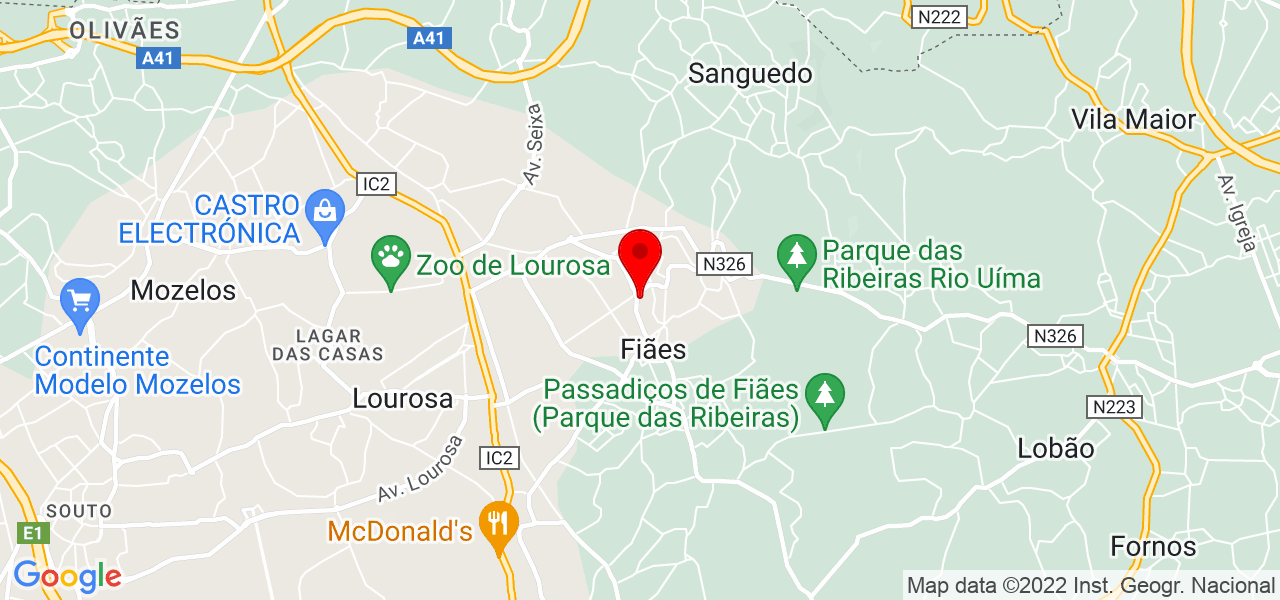 J&eacute;ssica - Aveiro - Santa Maria da Feira - Mapa