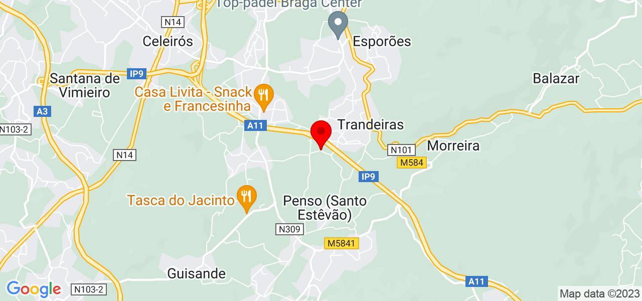 Ases na manga - Braga - Braga - Mapa