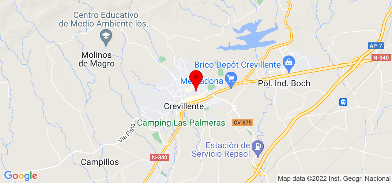 Dj fieras - Comunidad Valenciana - Crevillent - Mapa