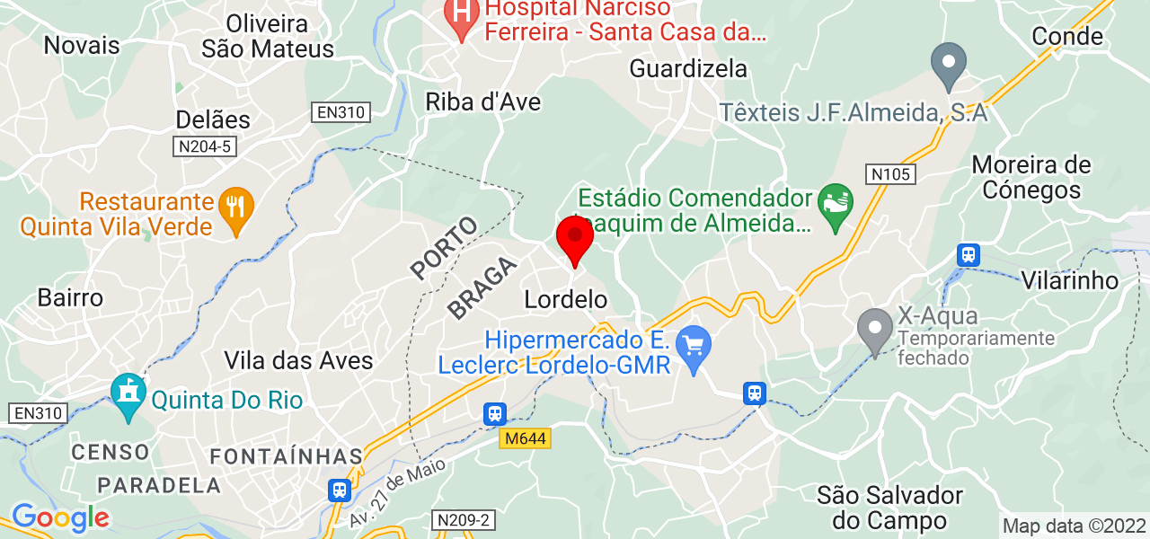Pedro Pinto - Braga - Guimarães - Mapa