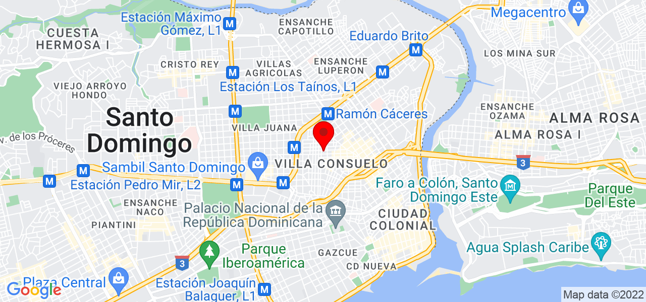 Ana Rosa Franco - Distrito Nacional - Santo Domingo de Guzmán - Mapa