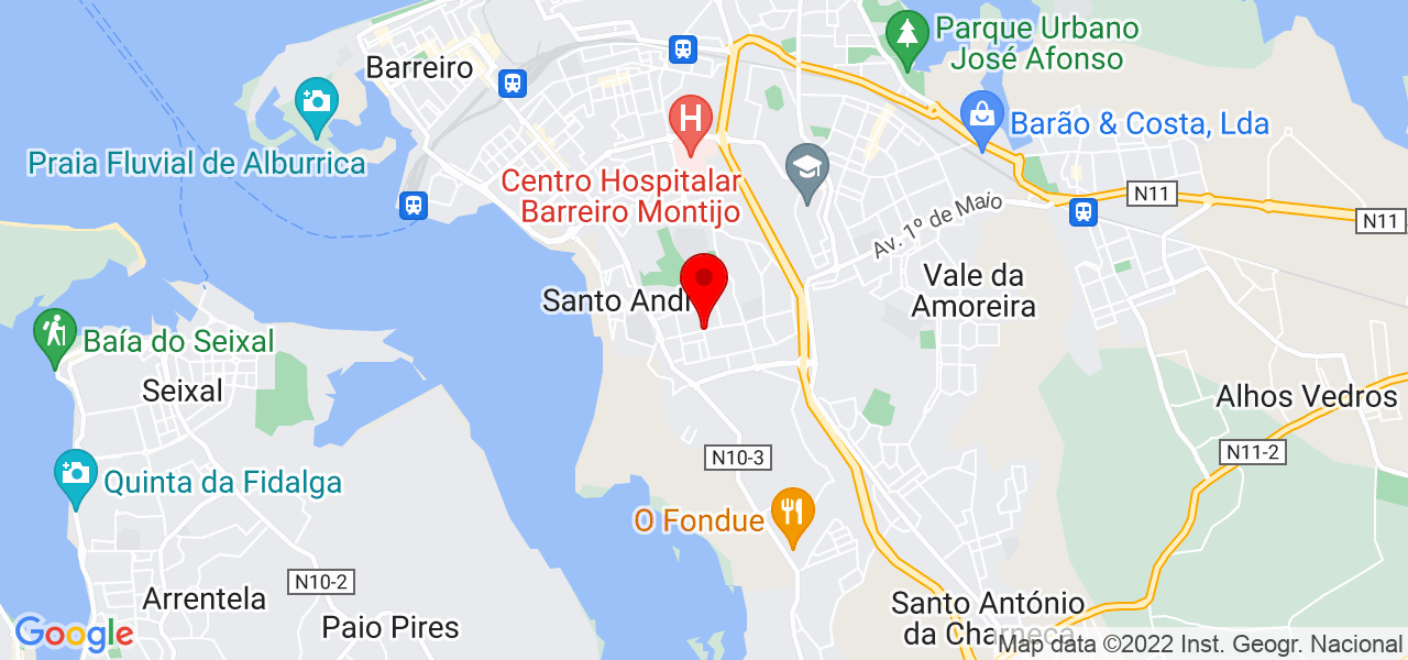 Rute A. - Setúbal - Barreiro - Mapa