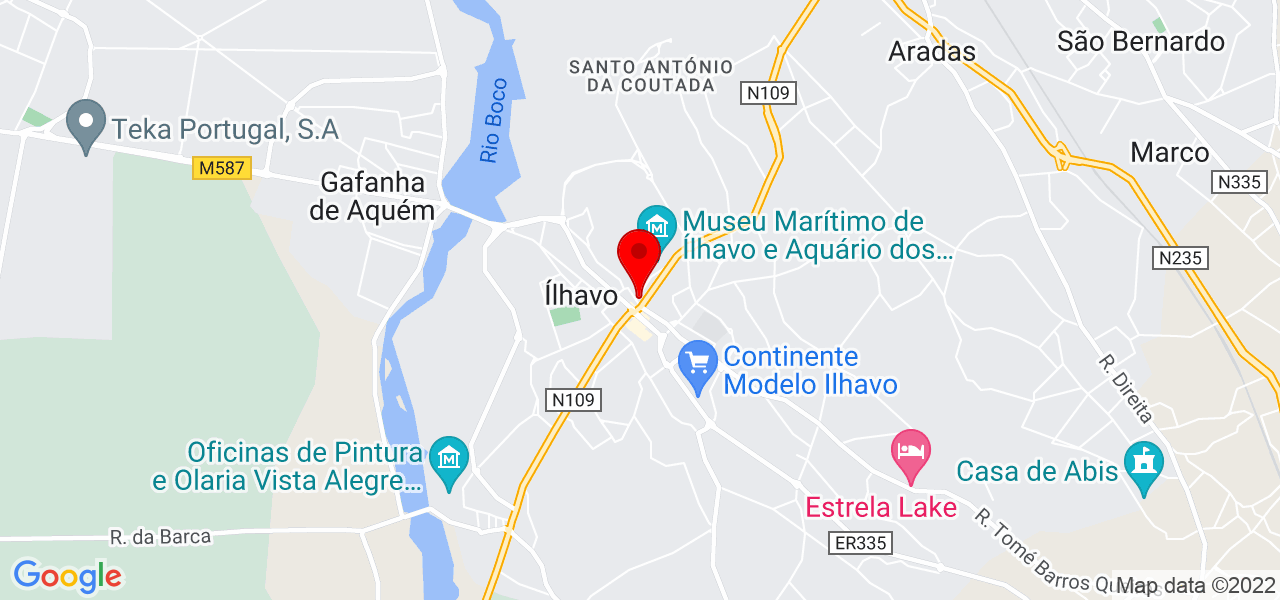CF Fotov&iacute;deo - Aveiro - Ílhavo - Mapa