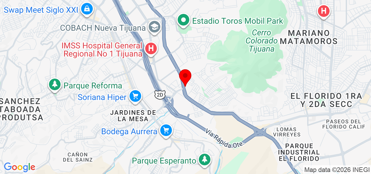 Eliezer Romanillo - Baja California - Tijuana - Map