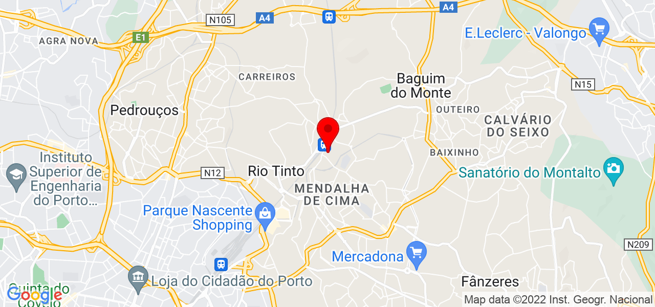 Janneth Brito - Porto - Gondomar - Map