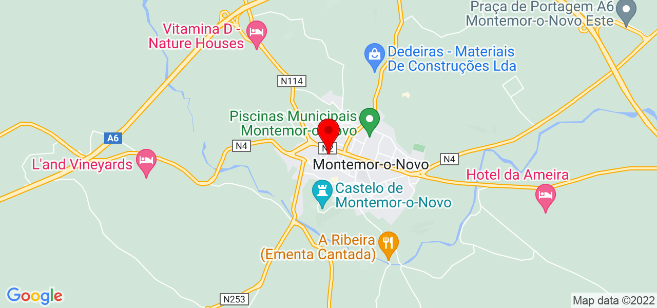 Neuza Moreira - Évora - Montemor-o-Novo - Karte