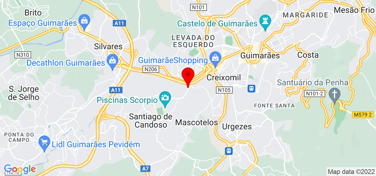 Catarina Castro - Braga - Guimarães - Mapa